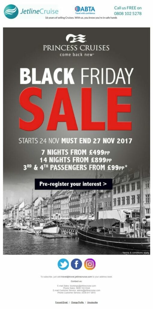 JetlineCruise Black Friday Example