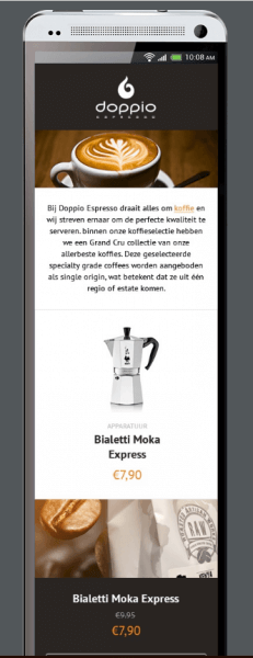 Responsive mobile e-mail