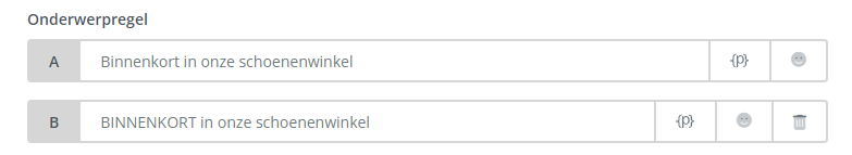 Een voorbeeld van een Caps Lock experiment voor een schoenenwinkel