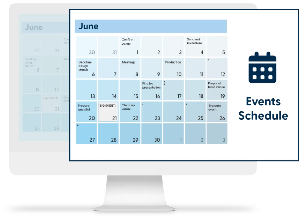 Image of a busy event management schedule