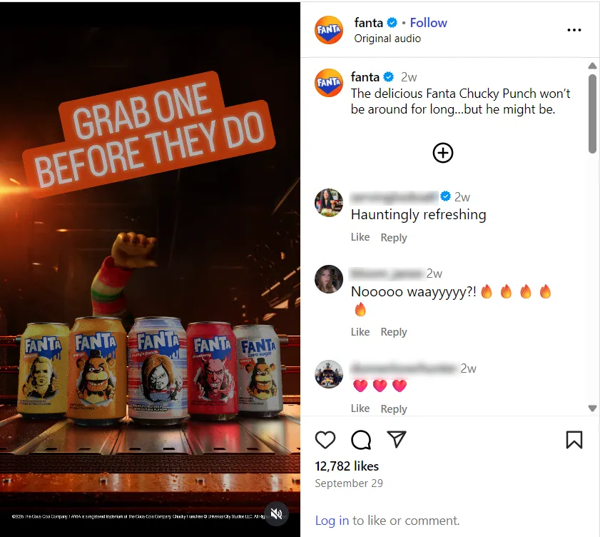 Fanta example on social media
