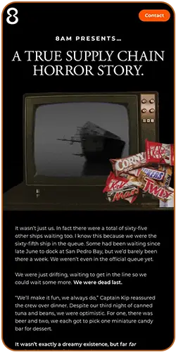 Full view of the Halloween email by 8AM Creative