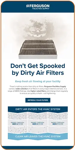 Full view of the Halloween email by Ferguson Facilities Supply