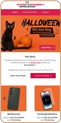 Full view of the Halloween email by SmartphoneHoesjes