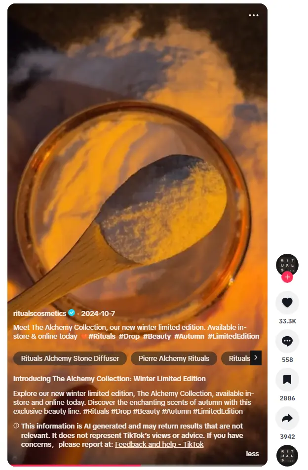 Ook Rituals heeft een post gedaan over een nieuwe collectie