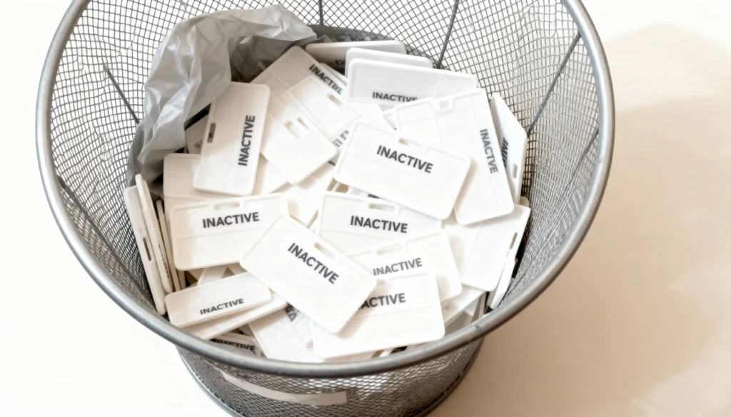 An image of a trash can filled with inactive contacts. Symbolises how bot opens and clicks can fake email statistics, leading to wrongfully maintained contacts in your database.
