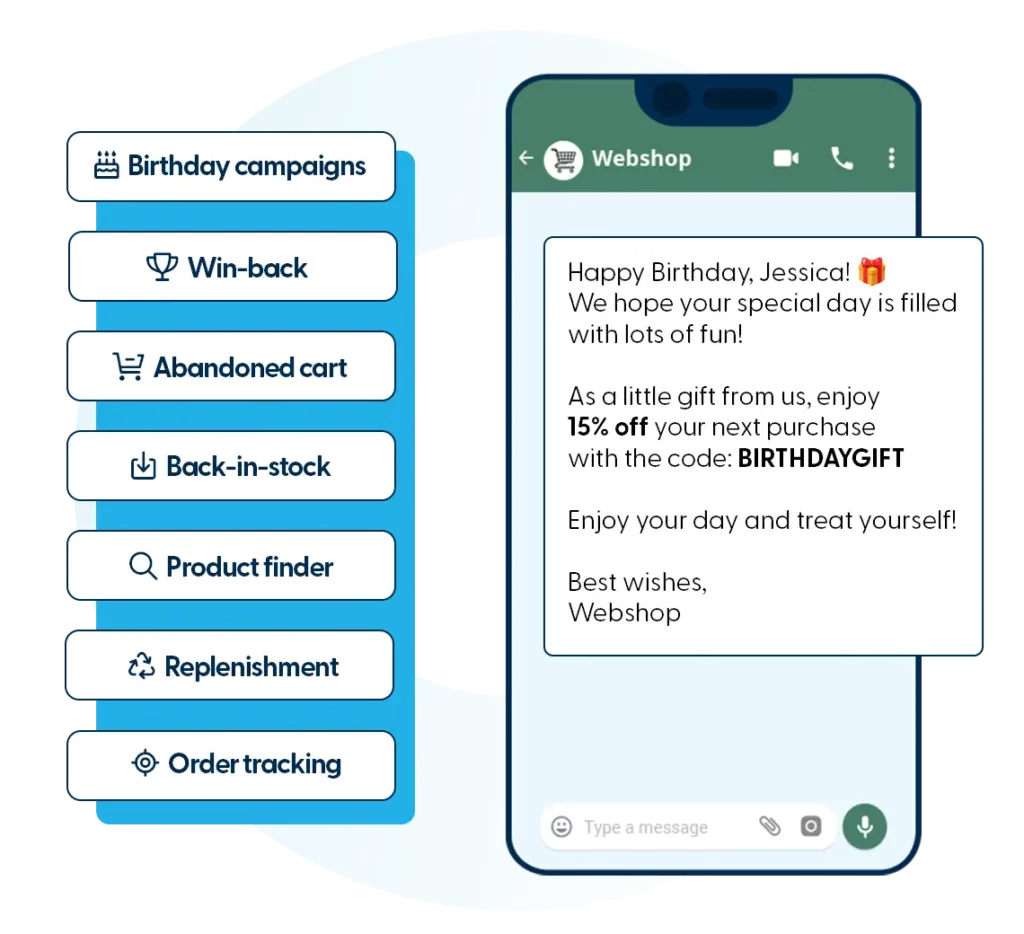 Using WhatsApp is a good example of cross-channel marketing